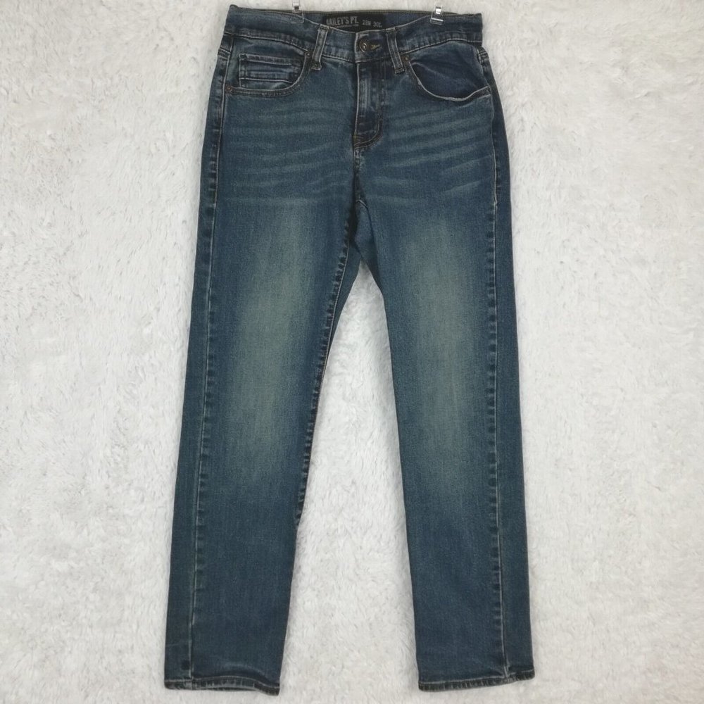 Bailey's Pt Womens Jeans Skinny Blue‎ Denim Medium Wash Mid Rise Whiskering 28